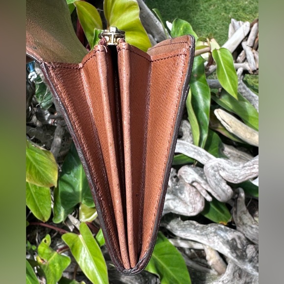 Louis Vuitton Monogram Porte Monnaie Canvas Long Wallet Snap Closure Brown - Picture 13 of 16